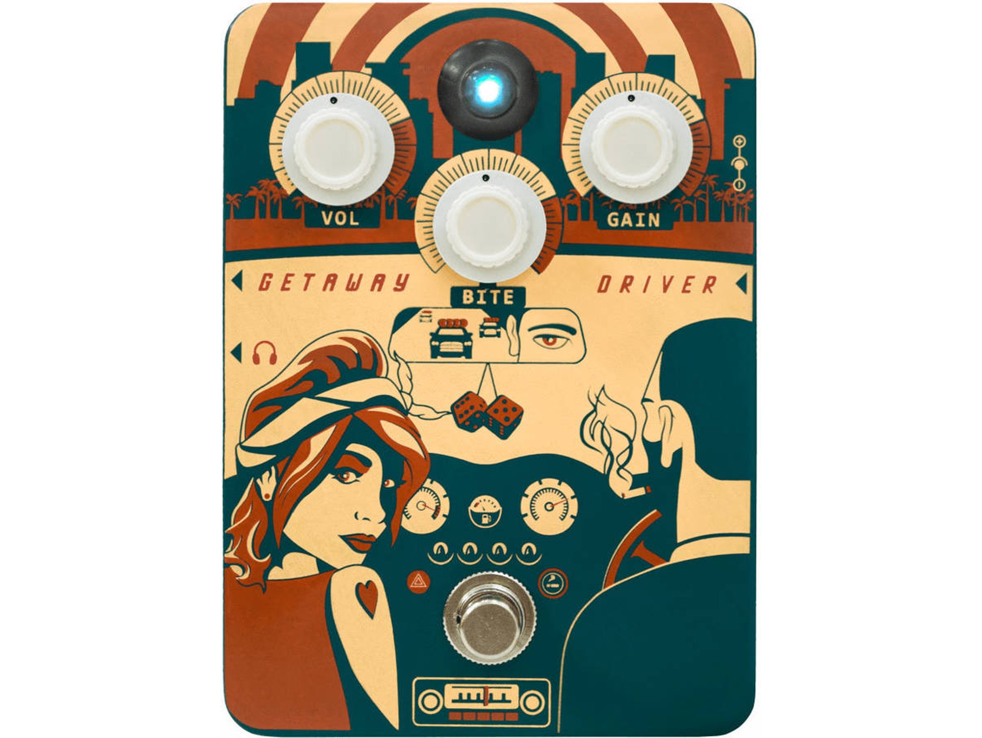 Pedal ORANGE Getaway Driver (9,5 x 6,5 x 13 cm)