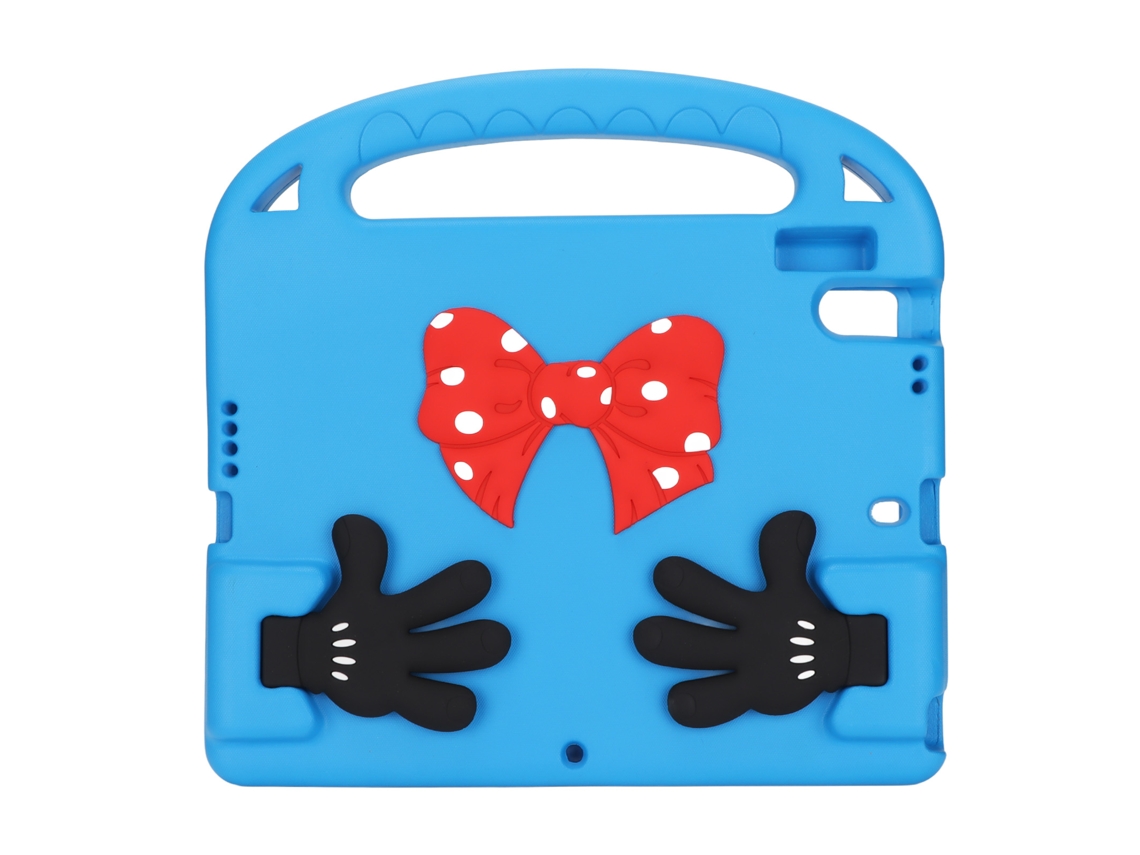 Bonita funda de espuma EVA para tableta con asa, resistente a impactos, azul para iOS (dorado claro)
