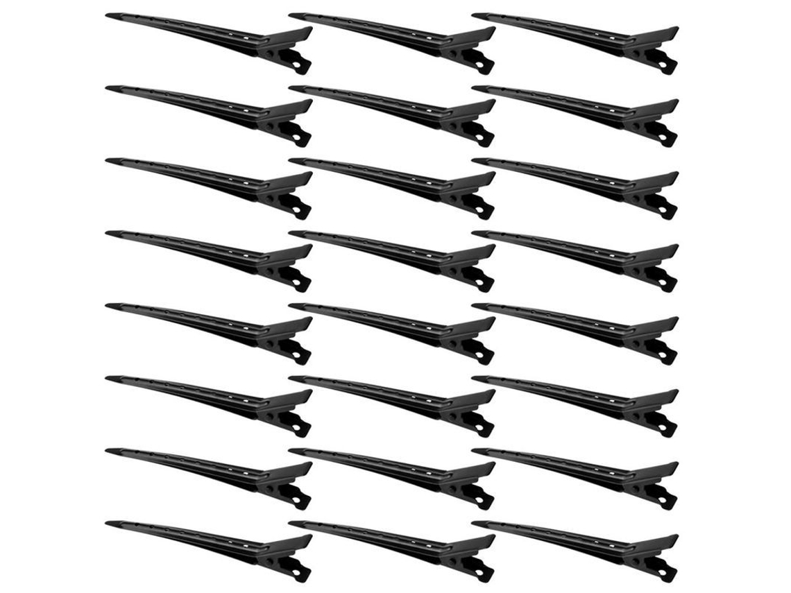 24 Pinzas Para El Cabello Con Forma De Pico De Pato, 8,9 Cm, Metal Plateado Antioxidante Para Peinado.