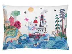 Funda cojín estampado sin relleno 50x30 cm algodón extra suave fabricado en España Ar marinero NATURALS