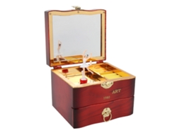 Caja de música para joyas con bailarina giratoria