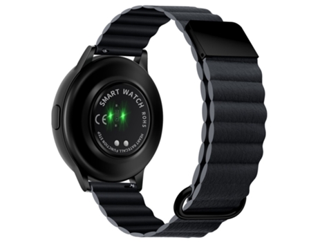 Correa de piel auténtica 22mm magnético para Huawei Watch GT3 Pro 46mm/Apex 46mm/Apex Pro - negro/gris