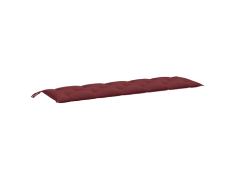 Cojín De Banco De Jardín VIDAXL Rojo Tela (180x50x7 cm)