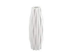 Jarrón de flores blanco estilo nórdico para sala de estar y comedor.