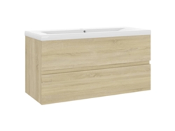 Mueble con lavabo VIDAXL Marrón Madera contrachapada