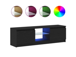 Mueble para TV con luces LED, roble negro, 120x30x36 cm, madera de ingeniería MAISON EXCLUSIVE