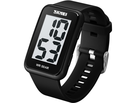 VEANXIN Reloj digital cuadrado con números grandes y relojes LED impermeables-Verde