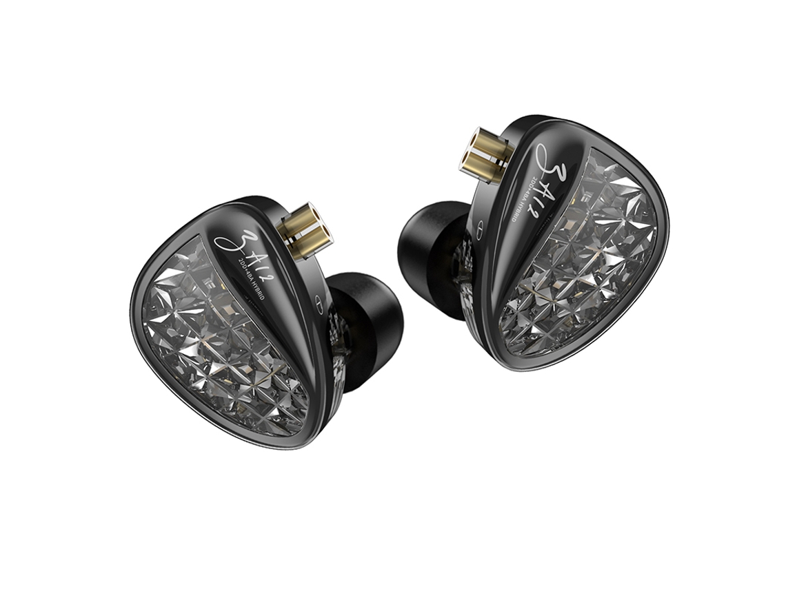 Auriculares híbridos KZ Za12 2DD 4BA IEM con cable, intraaurales, HiFi, ajustables, con cancelación de ruido, deportivos y para juegos, Vayotoy