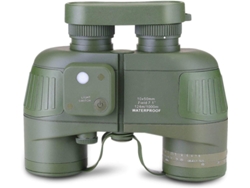 Binoculares marinos militares 10x50 con prisma Bak4 FMC, brújula, telémetro, IP68, para navegación, caza de aves, color verde Yizhood