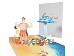 Tarjeta 3D para el día del padre, hijo y esposa, cumpleaños y aniversario NEVEANCE