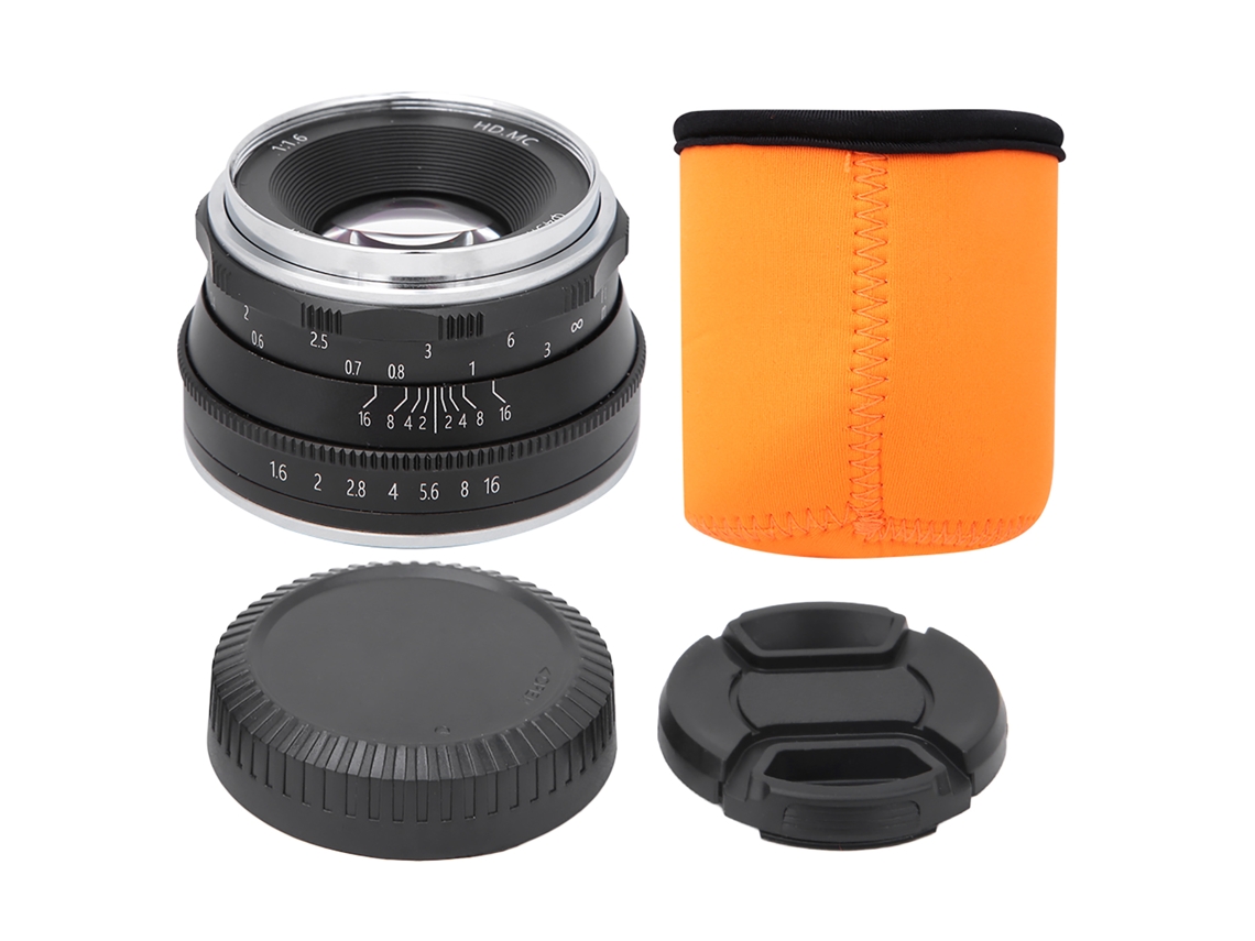 NEVEANCE Lente FX Mount 35mm F1.6 con Revestimiento Multicapa para Cámara Sin Espejo, Compatible con Fujifilm XT3 XT100 XT20, con Bolsa de Almacenamiento