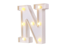 Interruptor De Luz Led Con Letras Del Alfabeto, Impermeable, Lámpara Nocturna Para Fiesta, Club, Bar, Letra N Gusshious