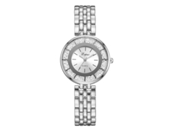 Reloj De Pulsera De Cuarzo Para Mujer Lvpai Con Brazalete De Aleación Y Diamantes De Imitación, Color Blanco Plateado.