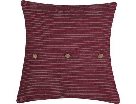 Cojín de poliéster/algodón rojo 45 x 45 cm BELIANI Campanula
