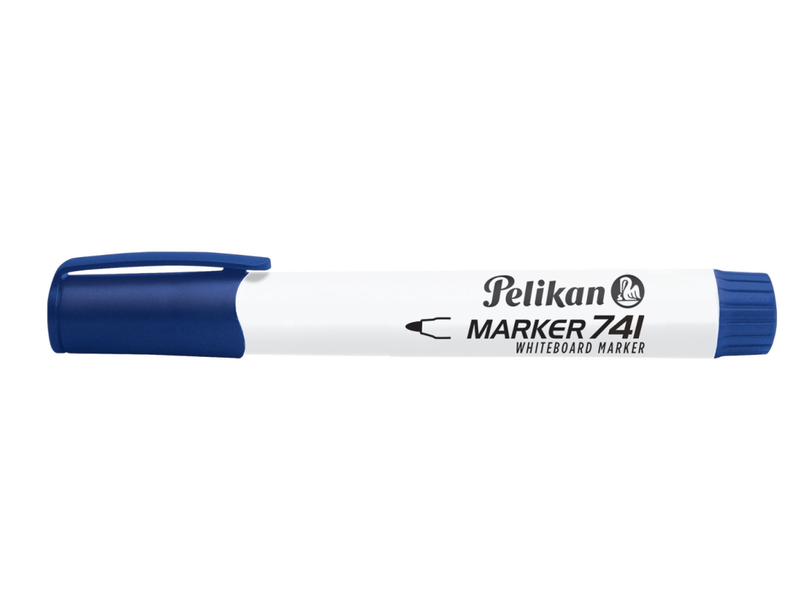 PELIKAN 741 Marcador 10 Piezas Punta Redonda Azul