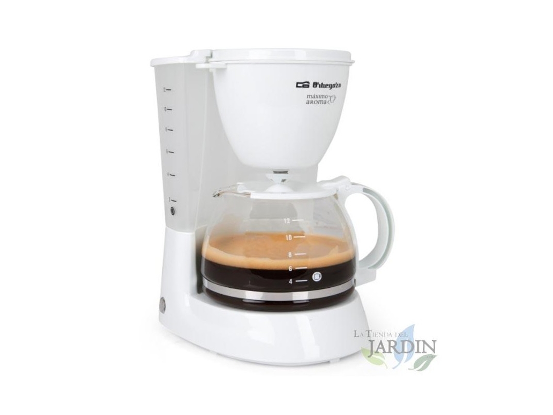 Cafetera de Goteo ORBEGOZO 12 Tazas de 1,3 L mantiene el café caliente 30 minutos