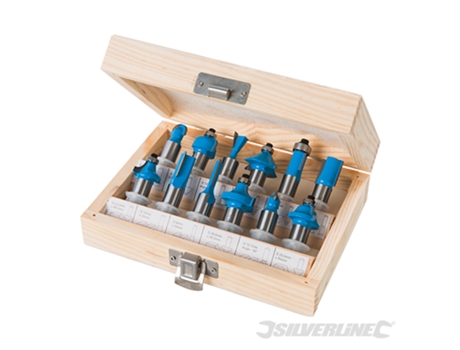 SILVERLINE 251591 Juego de Fresas Tct 12 Mm 12 Pzas