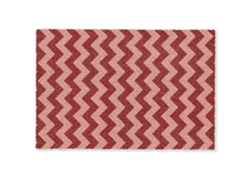 Felpudo Zigzag - Rayas - Patrón - Rojo 60x40