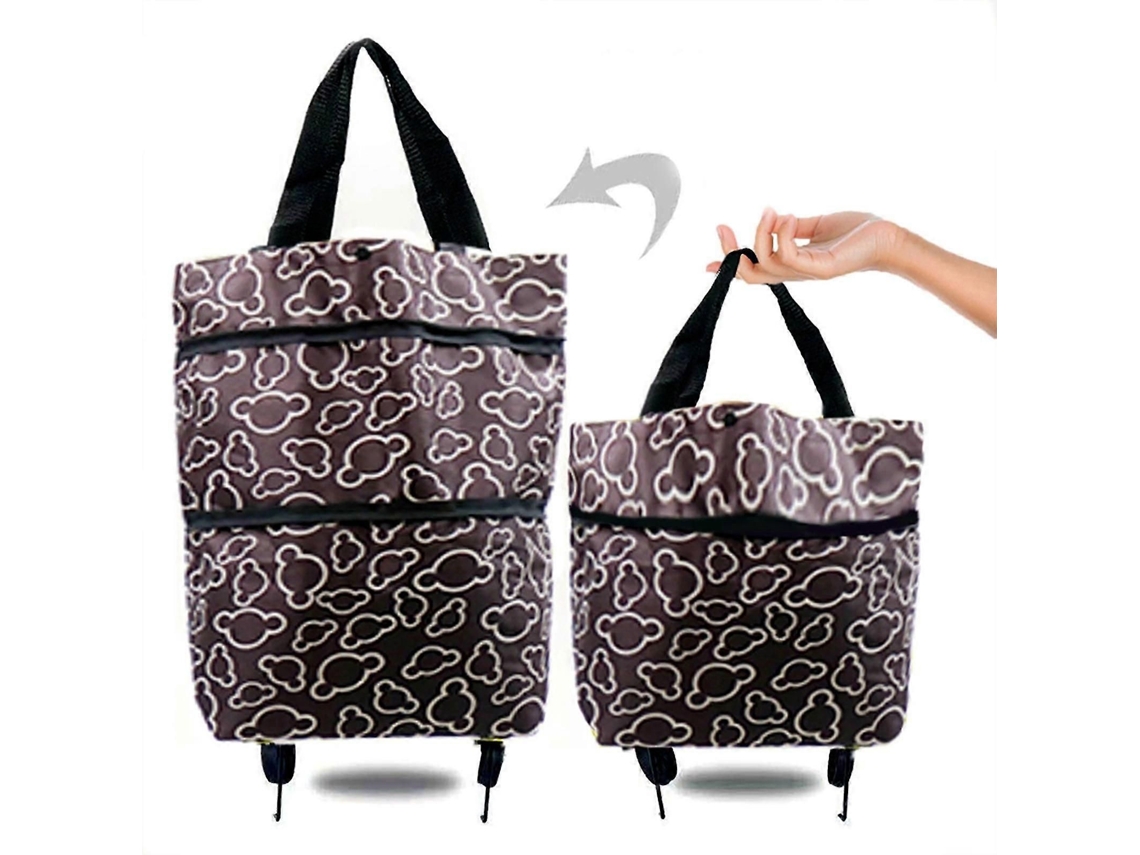 Bolsa de compras portátil con ruedas, asa de transporte, ruedas telescópicas, bolsa de supermercado, carrito de compras, GOKOCO Mochi