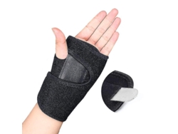 Muñequera Transpirable Y Ajustable Para Personas Con Artritis Y Lesiones (2 Unidades, Color Negro, Mano Izquierda + Mano Derecha)