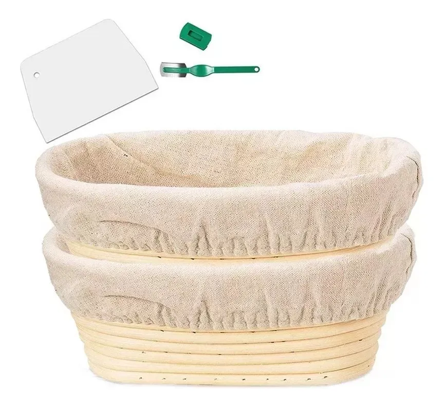 Juego de cestas de fermentación Banneton para pan de fermentación natural (vayotoy)