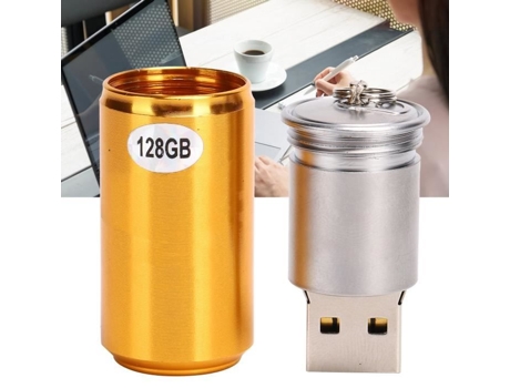 HURRISE U Can U Disk Flash Drive Forma única de estaño U Disco Moda Unidad flash USB portátil Accesorio de computadora