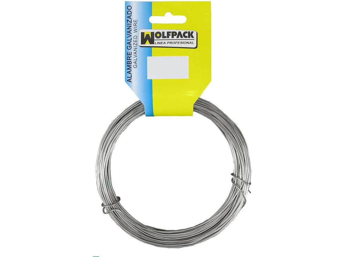 Alambre Galvanizado (Rollo 250 gramos) Nº15/2.4 mm WOLFPACK LINEA PROFESIONAL