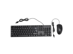 Kit Teclado E Mouse Usb Com Fio Ergonomico 104 Teclas Grip Confortavel Para Games E Negocios