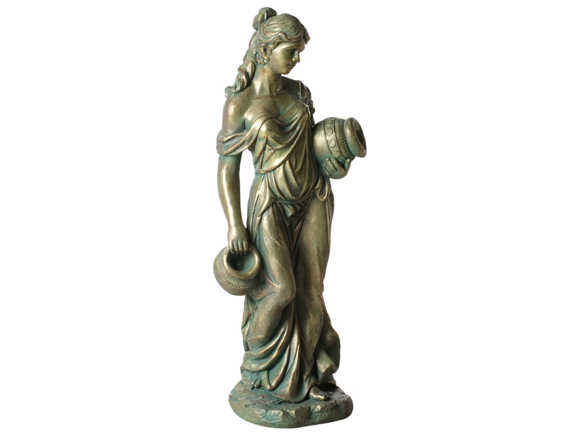 Estátua Para Jardim Trypolis Mulher Verde