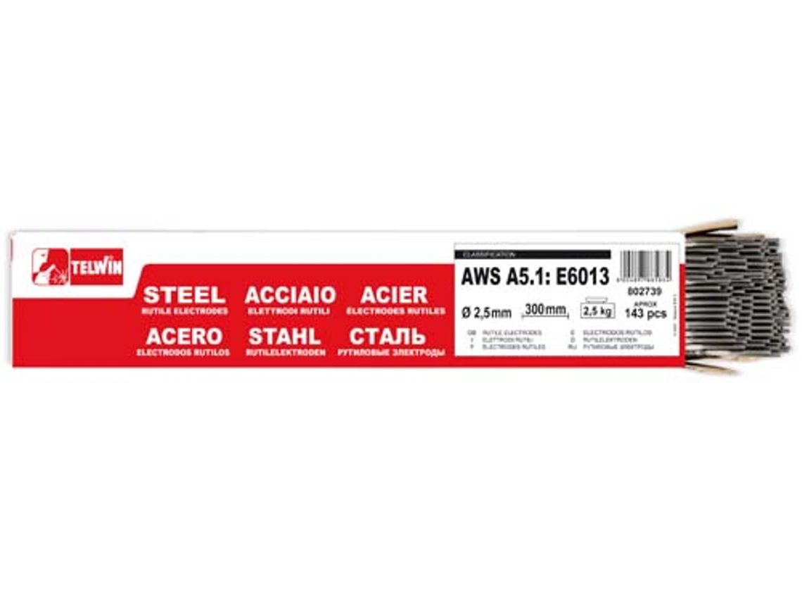 Telwin 802739 Pack 143 Electrodos Rutilo 2,5x300mm
