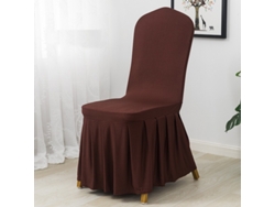 1 paquete de funda protectora extraíble para silla de comedor para el hogar, restaurante-café oscuro-Tamanho padrão LUUCOZK