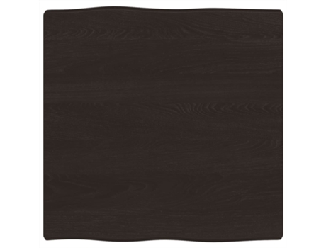 Tablero mesa madera tratada borde vivo marrón VIDAXL (60x60x(2-4) cm)