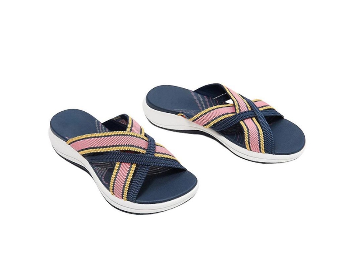 2026-sandalias De Mujer Con Correas Cruzadas Open Toe Chanclas De Playa De Material Sintético