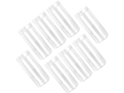 Juego De 10 Botellas De Plástico Redondas, Transparentes, A Prueba De Fugas Y Vacías Para Uso Diario.