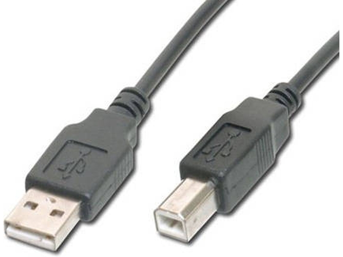 Cable USB ASSMANN ELECTRONIC USB A/USB B 1.8 m Macho Negro