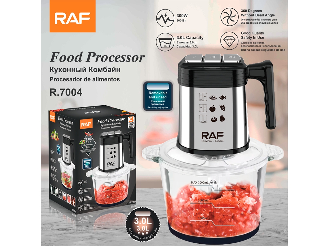 Moedor de Carne MDUG, 2L, vidro, multifuncional, europeu