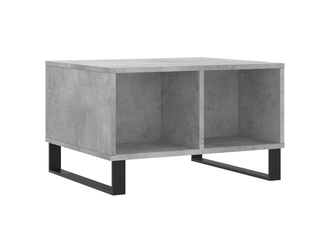 Maison Exclusive - Mesa De Centro Madera Contrachapada Gris Hormigón 60x50x36,5 Cm