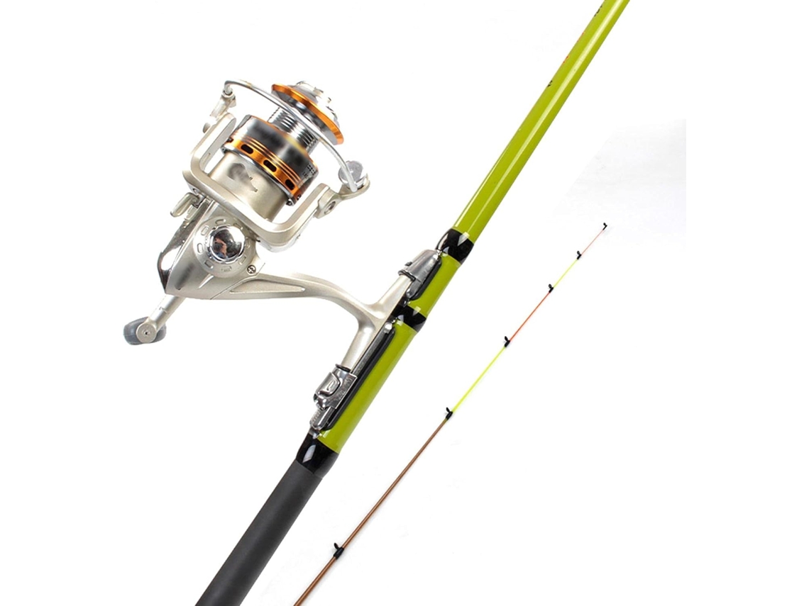 Caña De Pescar, Telescópica Y Carrete Metálico, Pescar Para Barco, Barcaza, Pesca En Agua Dulce, (1,8 M), 1...