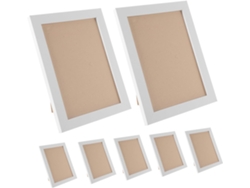Juego de 7 marcos de madera con diseño minimalista para fotos - Marcos elegantes - CHABERLU