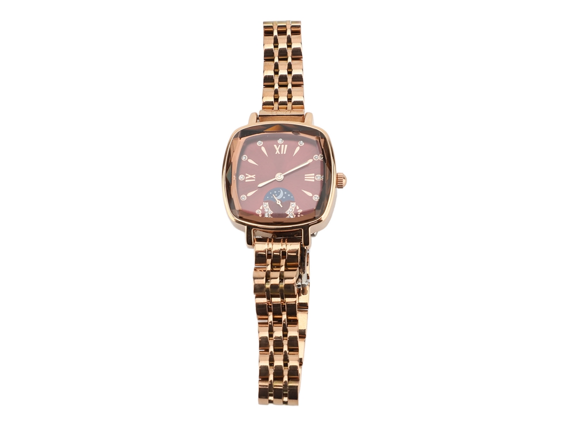 Reloj De Pulsera De Cuarzo Para Mujer, De Acero Inoxidable, Con Diamantes De Imitación De Lujo, Resistente Al Agua, Estilo Casual Y Moderno.