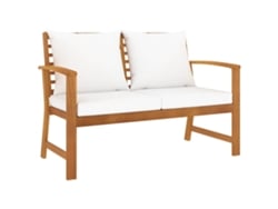 Banco de jardín VIDAXL Crema Madera de acacia (120x60.5x81 cm)