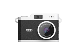 Mini cámara retro: grabación de video HD de 1080p y fotos de 8 MP, portátil: ideal para llevar en collar o bolso, grabación discreta, color negro.