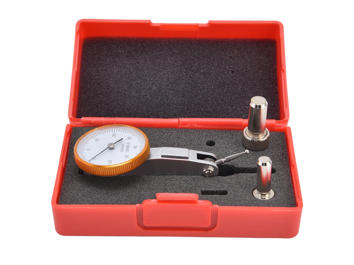 Indicador De Cuadrante De Alta Precisión De 0-0,8 Mm Con Soporte De Acero Para Usos Industriales Y De Calibración.