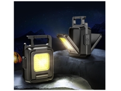 Linterna pequeña Mini COB Torch, linternas de llavero recargables brillantes de 1000 lúmenes (negro) YIZHOOD