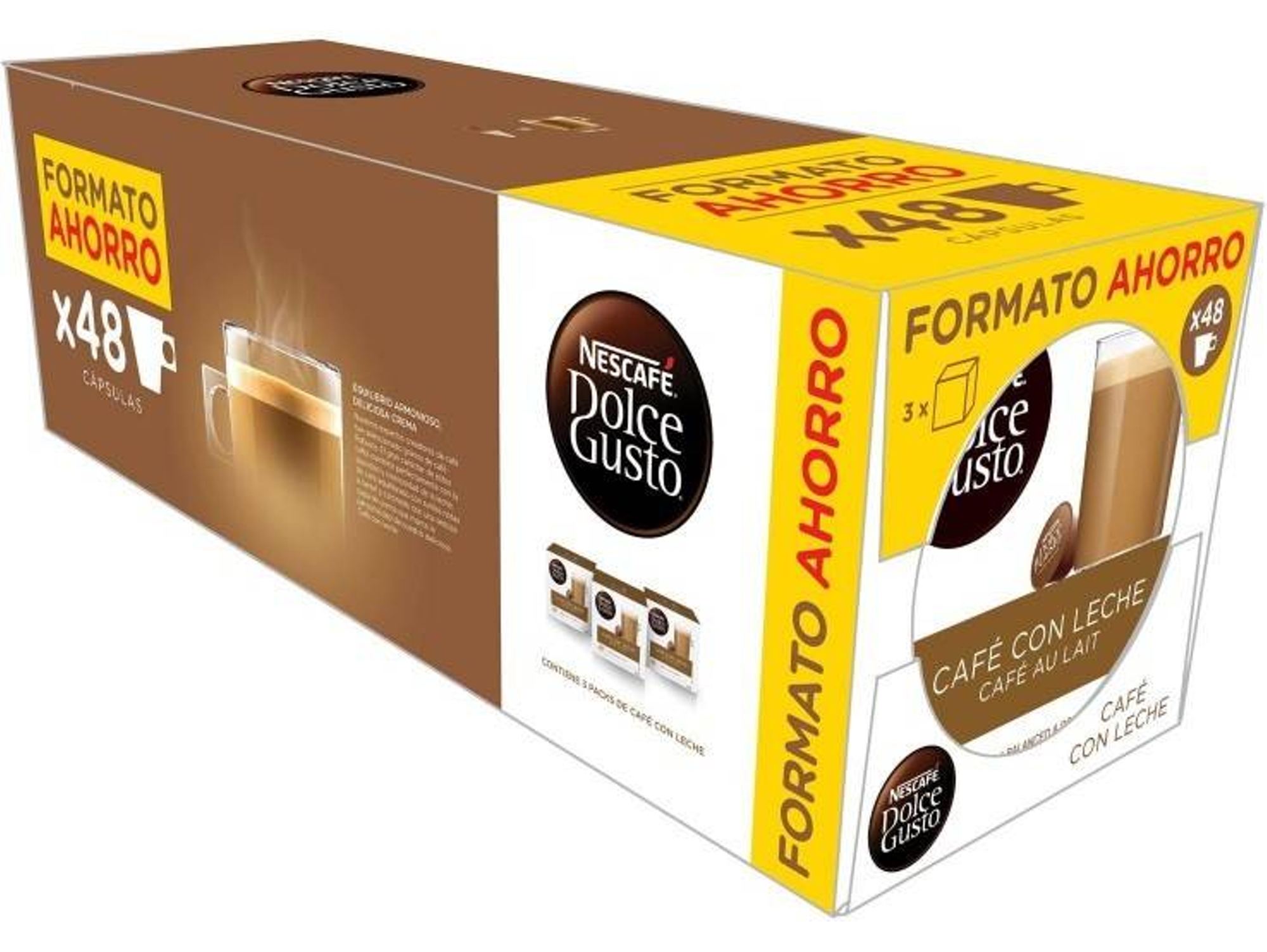 Cápsulas de Café DOLCE GUSTO Café con Leche (48 cápsulas)