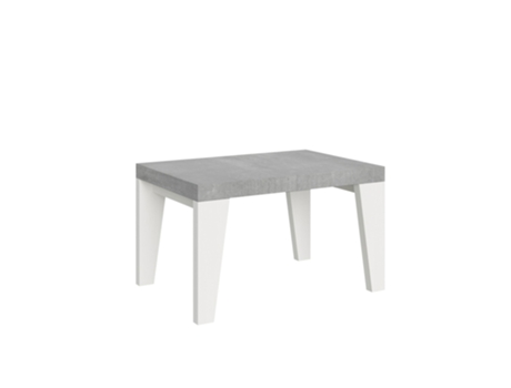 Mesa de Comedor ITAMOBY Naxy Mix (90x130/390 - Paneles de Melamina - Fresno Blanco-Cemento)