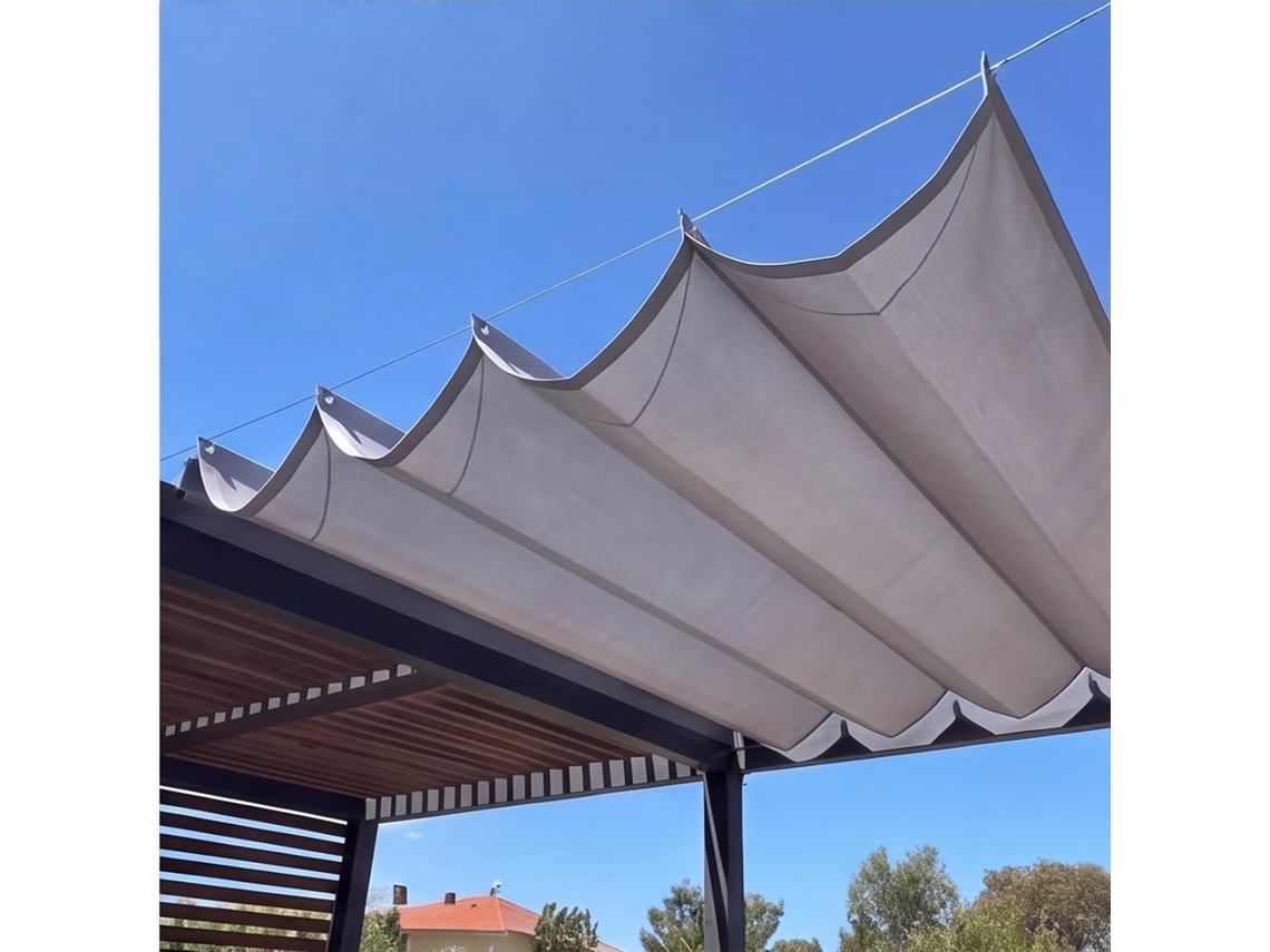 Toldo Retráctil Ondulado (200 X 210 Cm) Ajustable , Duradero