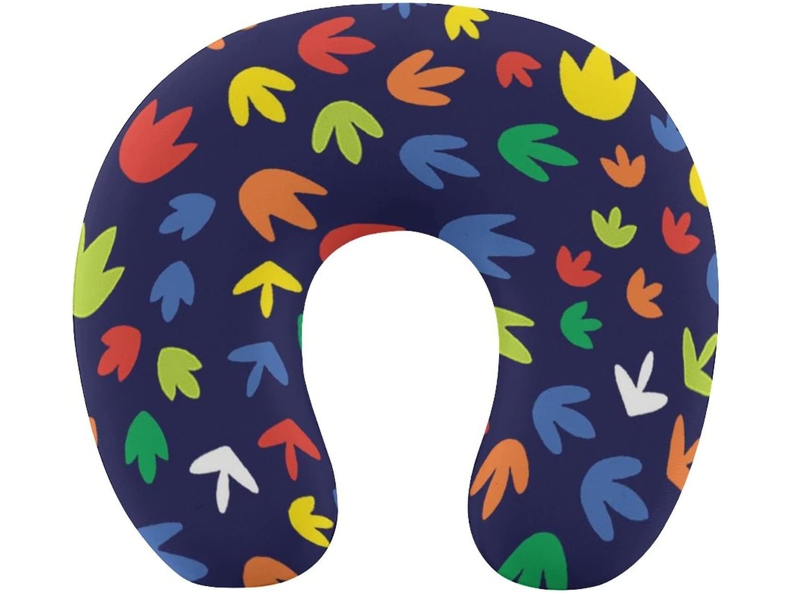 Almohada Viaje Coloridos Estampados Espuma Viscoelástica Viscoelástica Fácil Relajación Cómodos