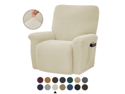 Funda Elástica Para Sofá Reclinable Lazboy, Color Blanco Siurn