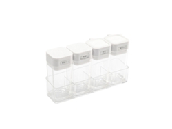 Juego De Recipientes Transparentes Para Especias Con 2 Botellas, Aceite Y 2 Especias Para Cocinar.